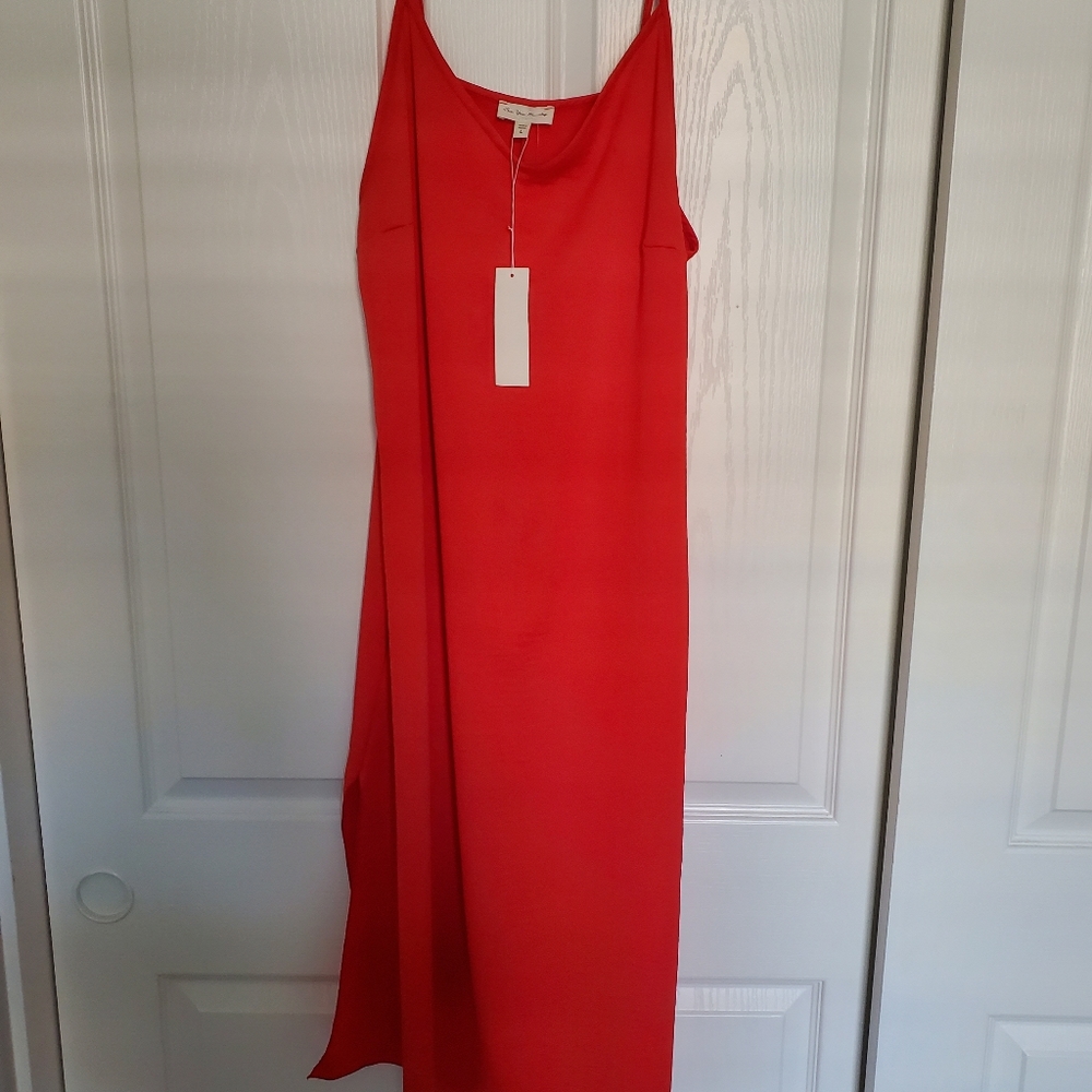Women's slip dress, split sides